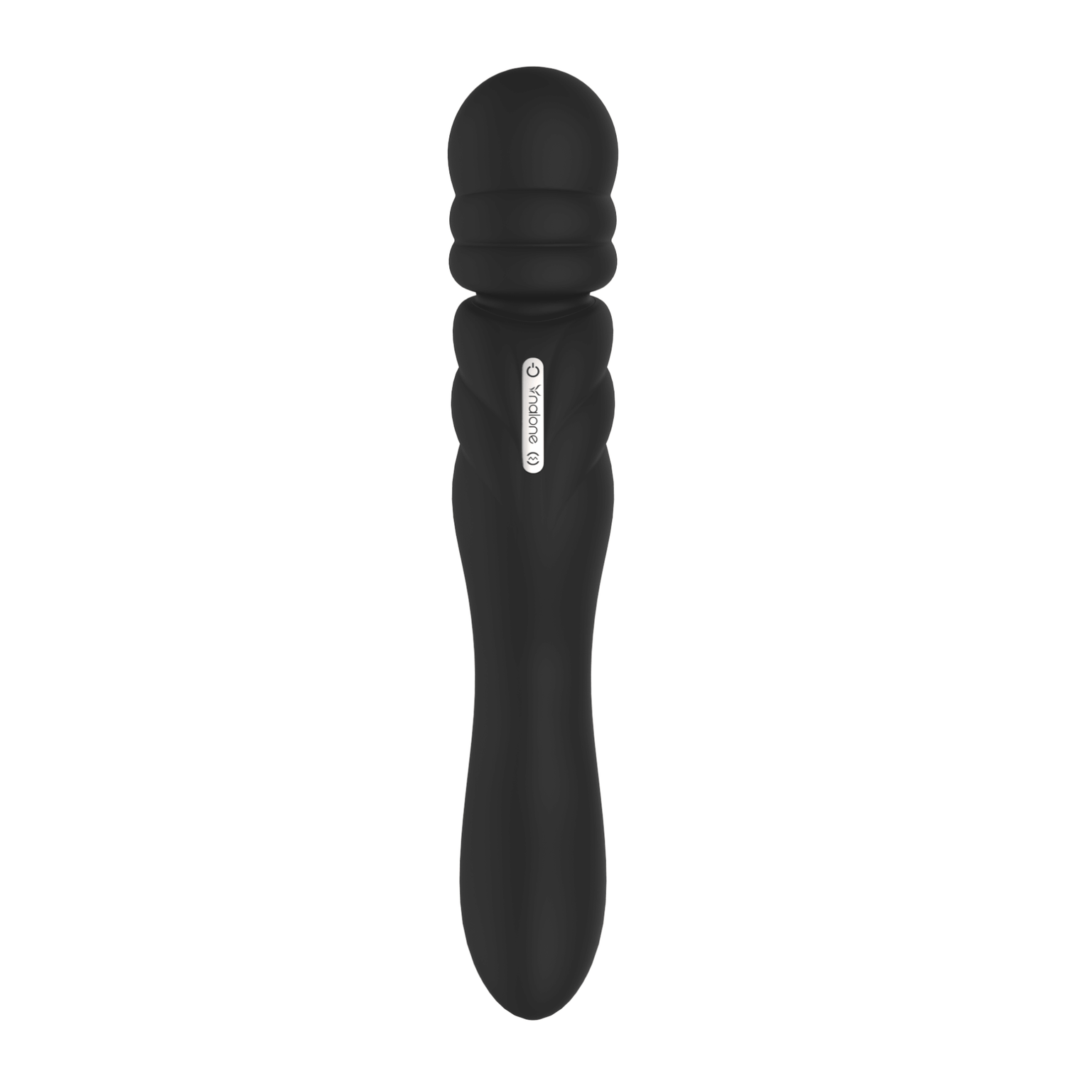 Nalone Jane Double Ended Silicone Massager in sleek black design for versatile pleasure.