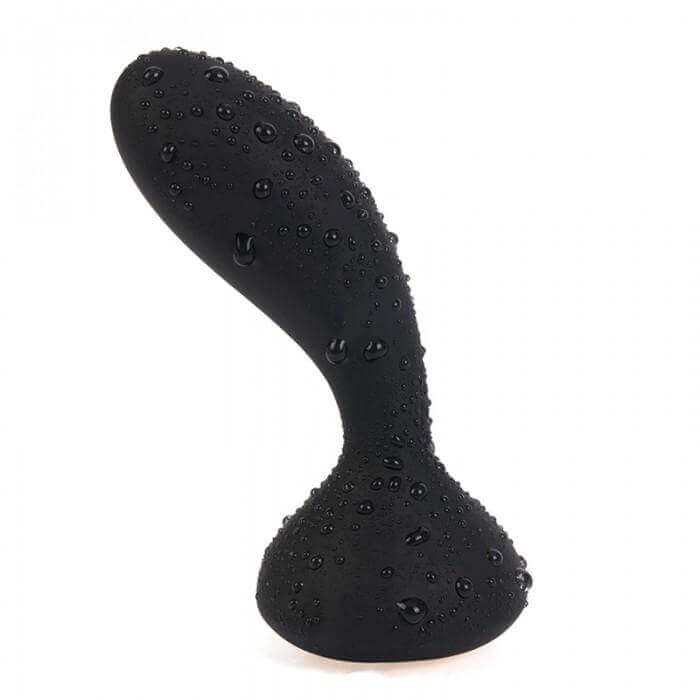 Svakom Julie Powerful Anal Plug with Remote Control Black, elegant black anal toy with a sleek design and textured surface.