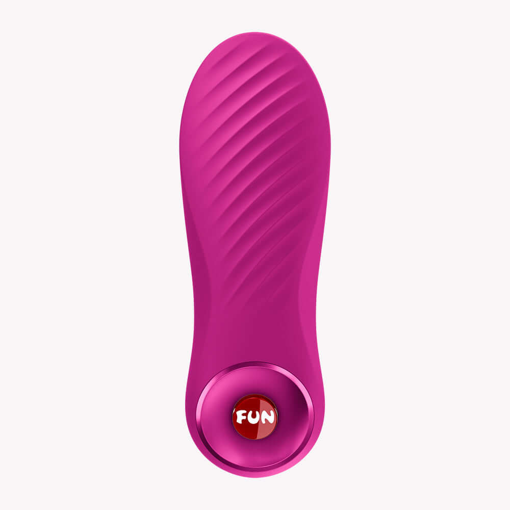 Fun Factory Bijou Bullet Vibrator Magenta with wavy texture for powerful stimulation.