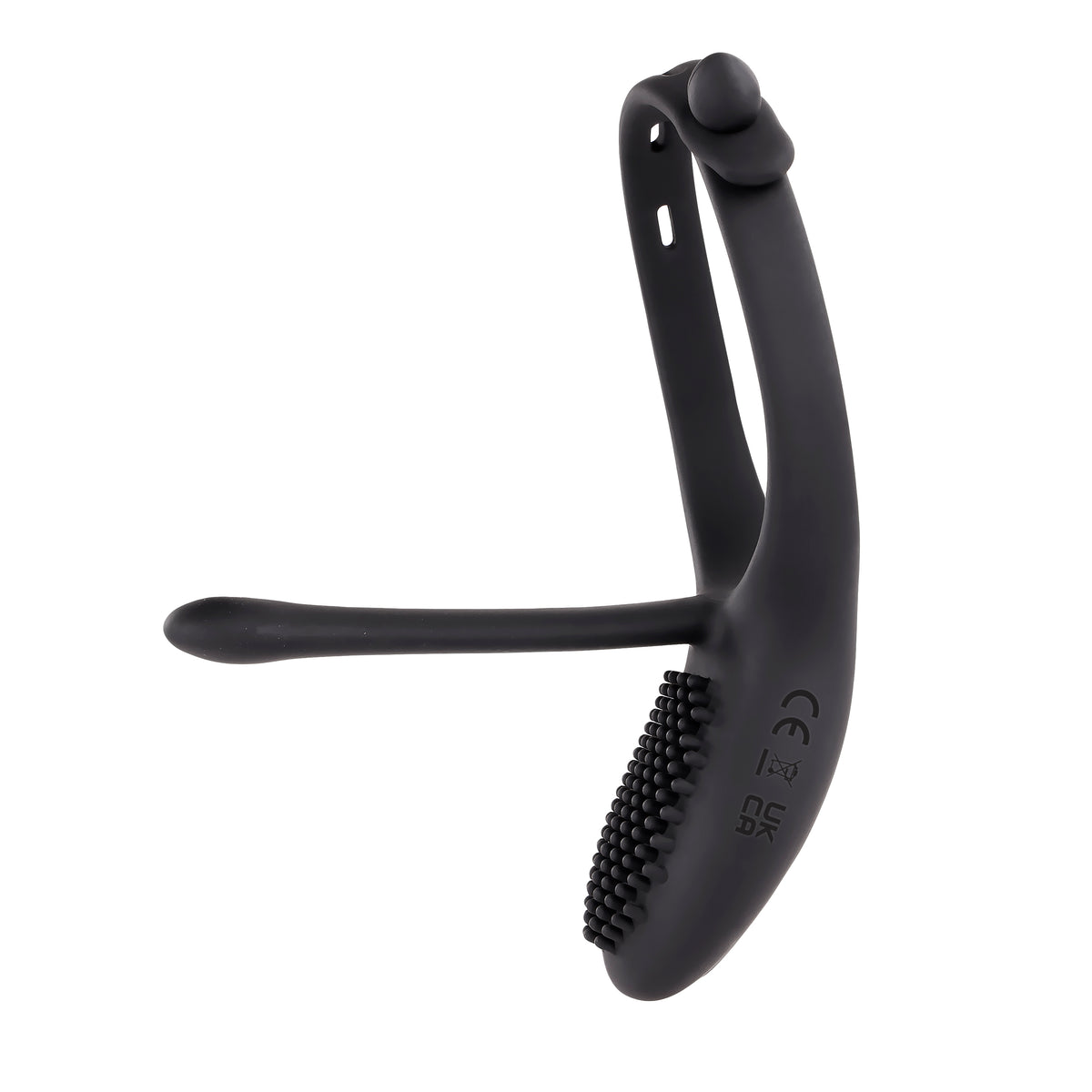 Zero Tolerance Mr Tickler Vibrating Cock Ring Black featuring adjustable girths and nubbed stimulator.