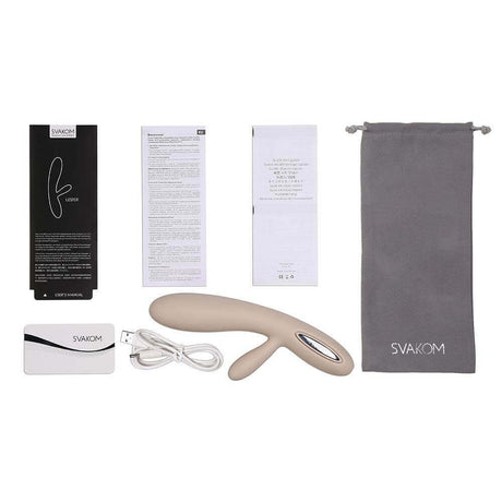 SVAKOM SVAKOM Lester Rechargeable Warming Rabbit Vibe Khaki at $64.99