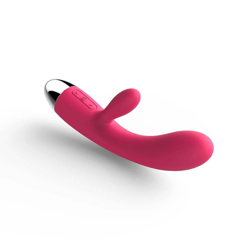 SVAKOM Lorna Rechargeable Touch Rabbit Vibe in vibrant pink, showcasing elegant design and intelligent touch sensor technology.