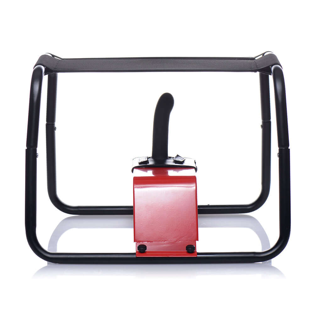 LoveBotz Banging Bench Extreme Sex Stool for enhanced pleasure with adjustable straps and dildo attachment.