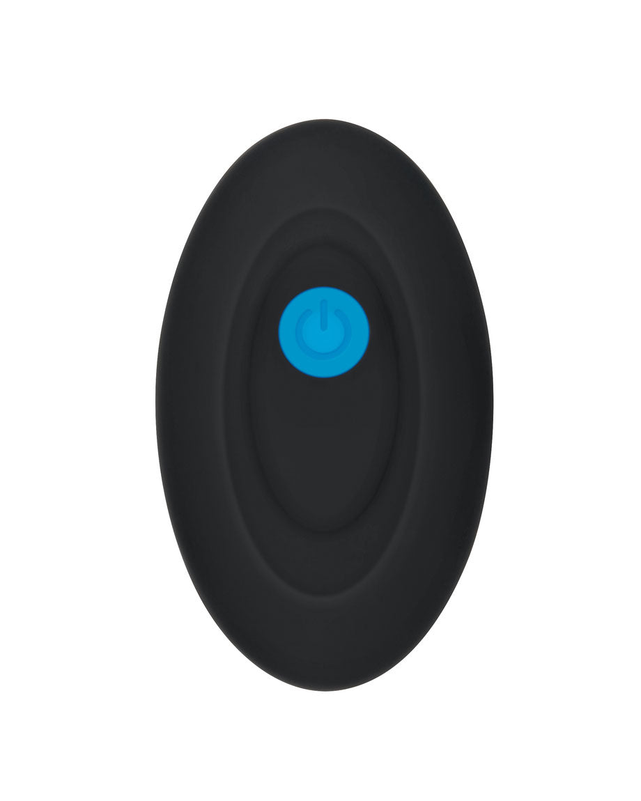 Gender X Electric Blue Anal Plug with Remote Control remote control button view