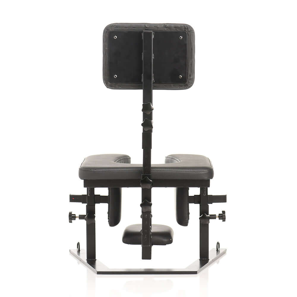 Master Series Pleasure Throne oral sex chair featuring adjustable support and plush seating for comfort and stability.