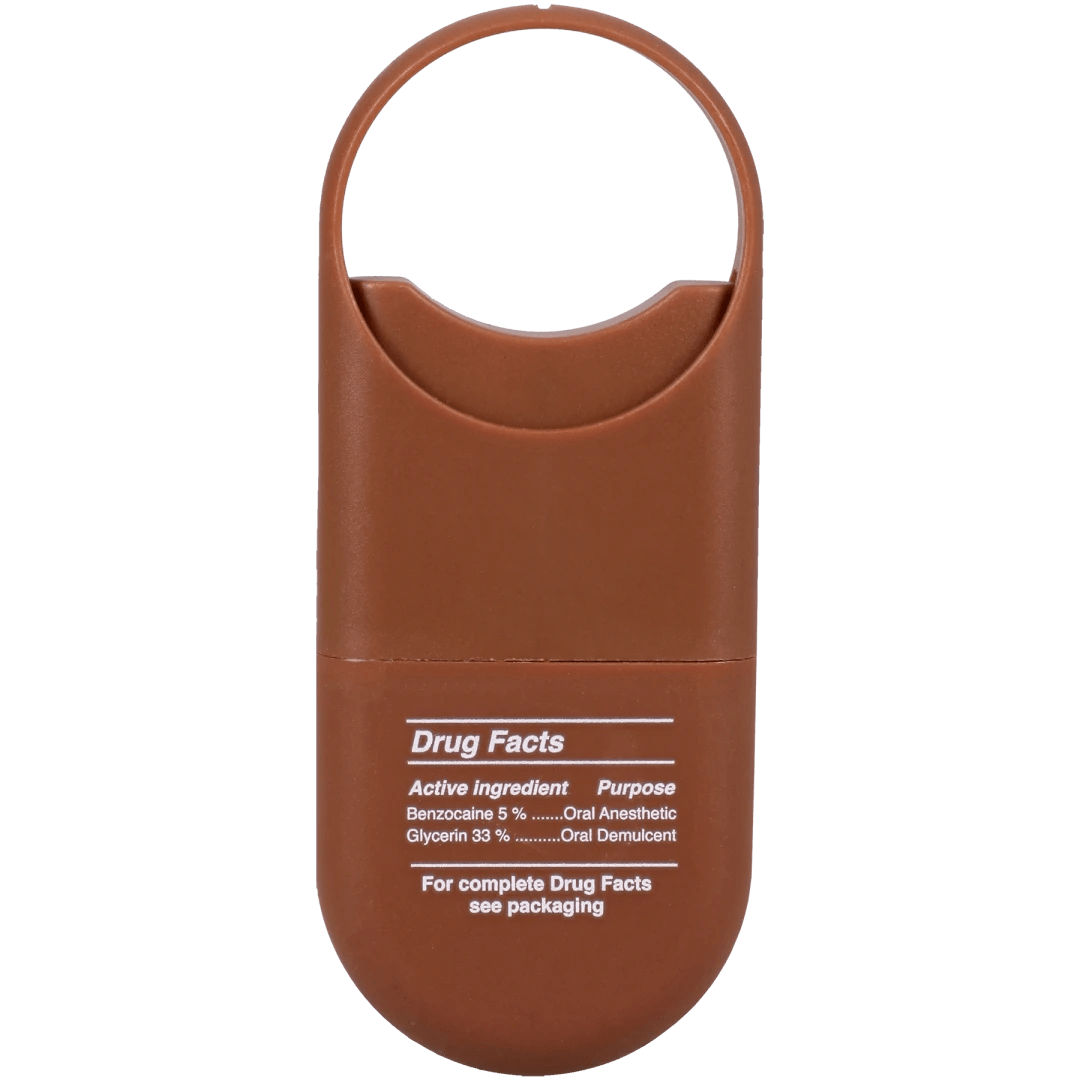 Goodhead Deep Throat Spray to-Go Double Chocolate 0.3 Oz packaging with drug facts and ingredient details.