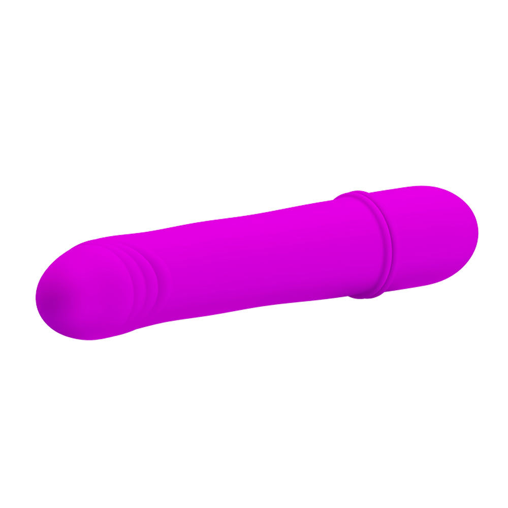 Pretty Love Beck Silicone G-Spot Vibrator Purple on a white background showcasing its sleek design and vibrant color.