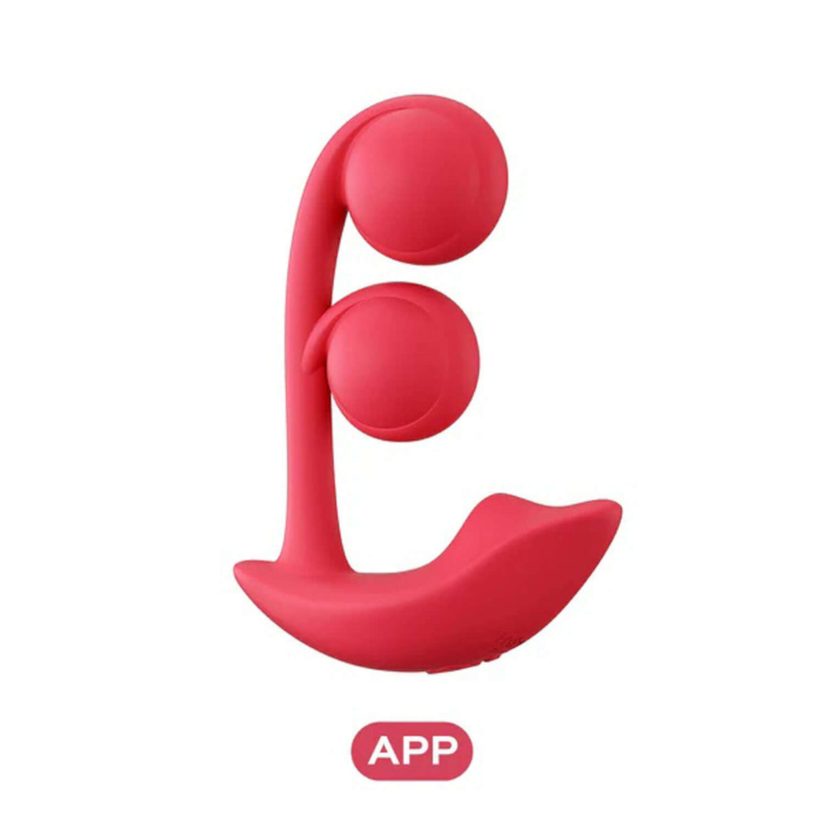 Honey Play Box Melody Wearable Dual Vibrator Pink showcasing its innovative dual-ball design for stimulation.