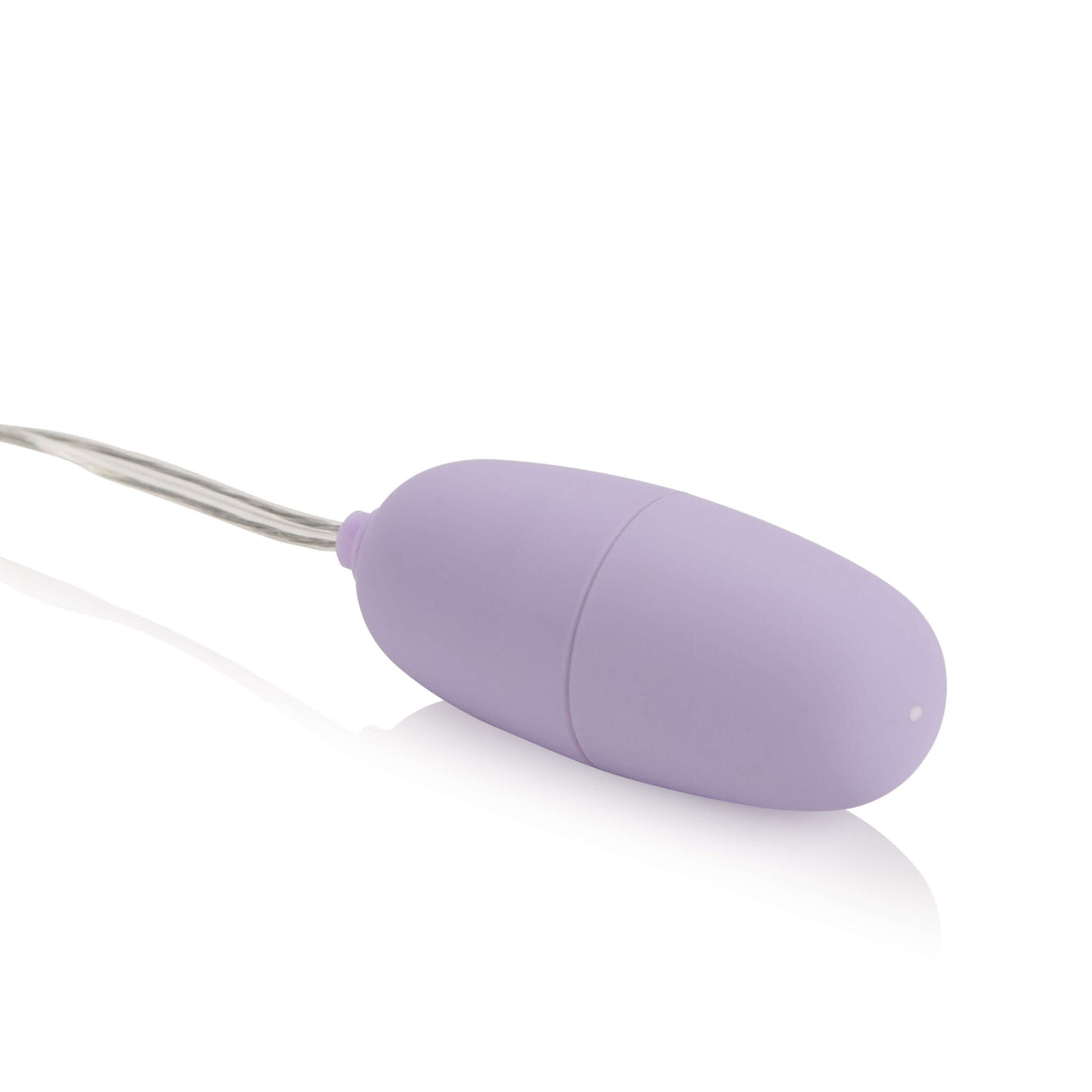 Twin Pleasure Pak Bullet Vibrator Purple texture close-up on a soft, smooth bullet design with attached wire.