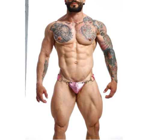 Male Basics Dngeon Snap Jockstrap Pink Mirror