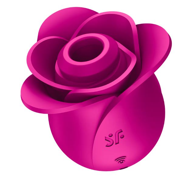 Satisfyer Pro 2 Modern Blossom Air Pulse Vibrator in a floral rose design for clitoral stimulation.
