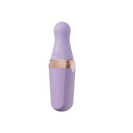 Sweet Secret Massager in lavender; dual stimulation device with clitoral suction and wand vibration for enhanced pleasure.