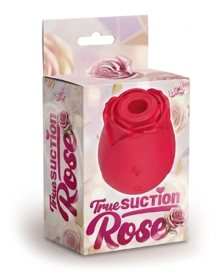Sweet Dreams Rose True Suction Clitoral Stimulator in vibrant packaging showcasing rose design.