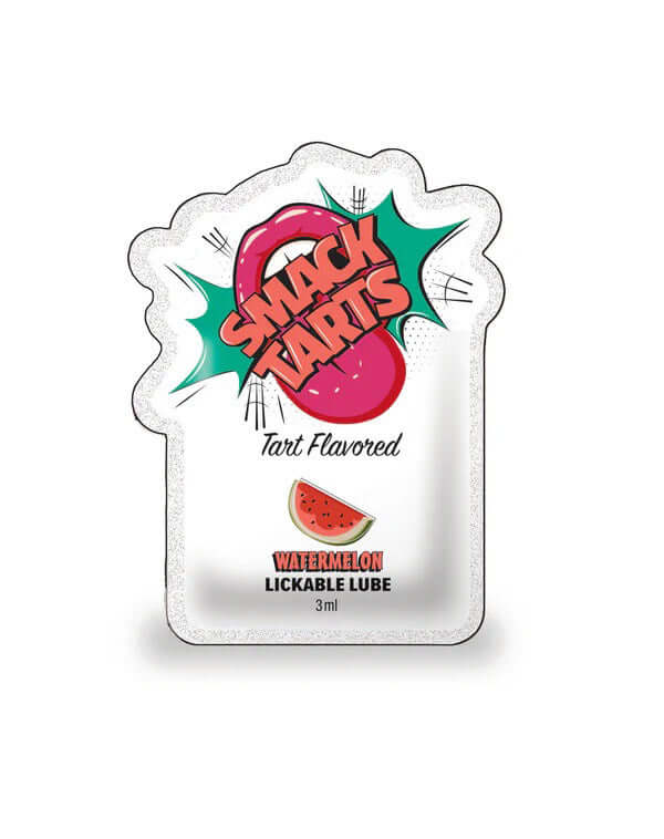 Smack Tarts Lube 3 ml Pouch Sour Watermelon Display 36 pc - Flavorful single-use lubricant pouch