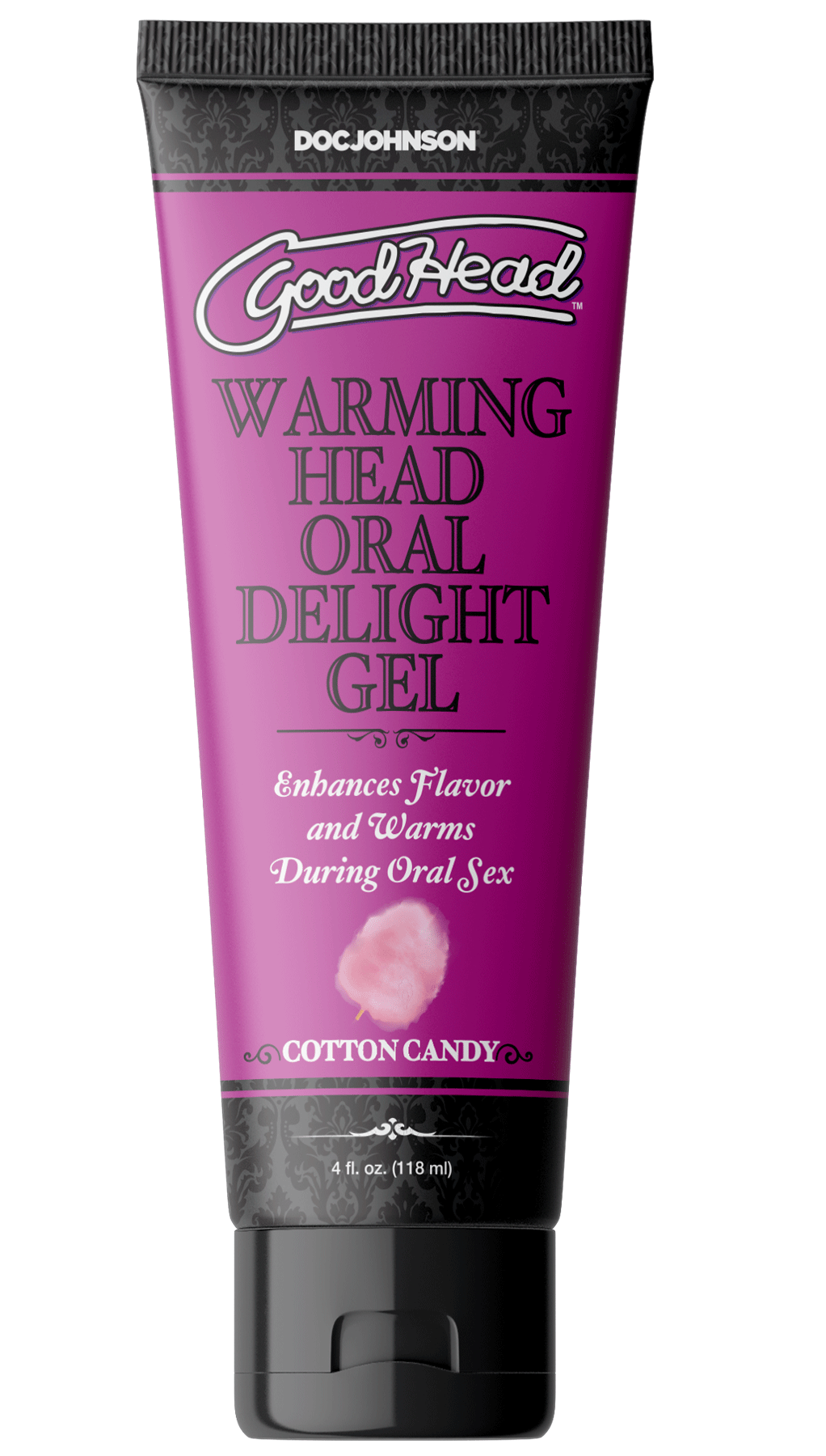 Goodhead Warming Head Oral Delight Gel Cotton Candy Bulk tube packaging with flavor enhancement benefits.