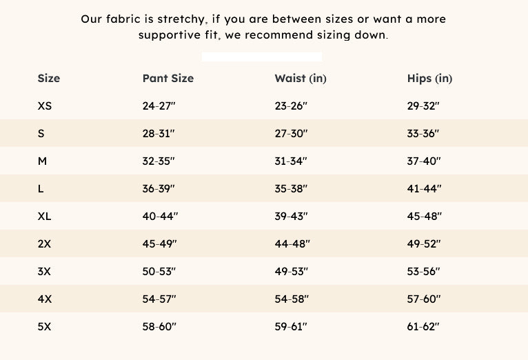 Size chart for Shinesty Bare Back Bones Ball Hammock Pouch Underwear Small with measurements for all sizes.