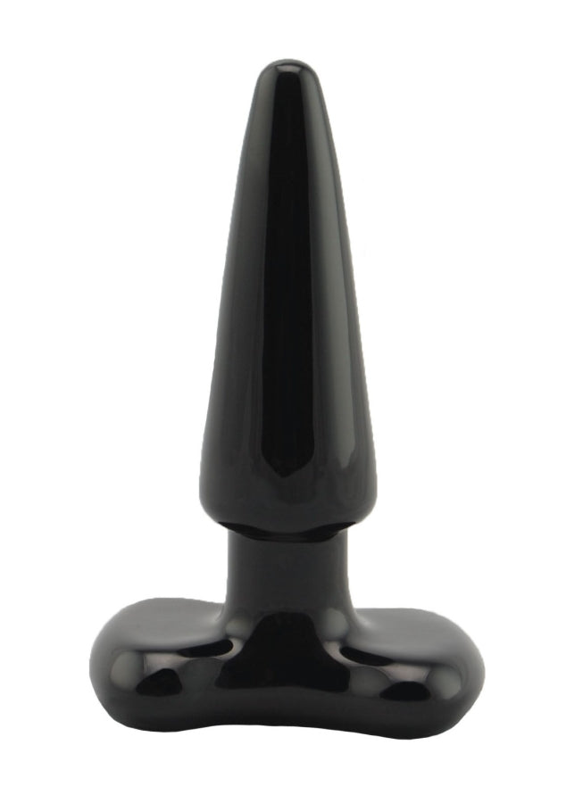 Spartacus Small Glass Spade Anal Plug Black - sleek and smooth design for comfortable anal play.