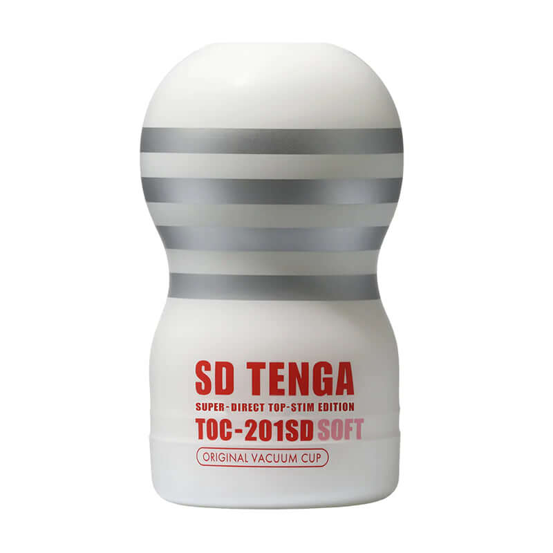 Tenga SD Original Vacuum Cup Gentle Masturbator in a sleek design, showcasing its compact and discreet single-serve format.