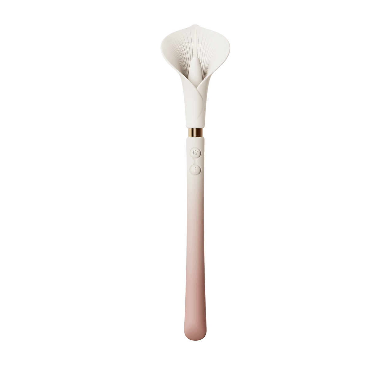 ZALO Calla Dual-Head Vibrating Wand in Blossom Pink, elegantly designed for discreet stimulation and relaxation.