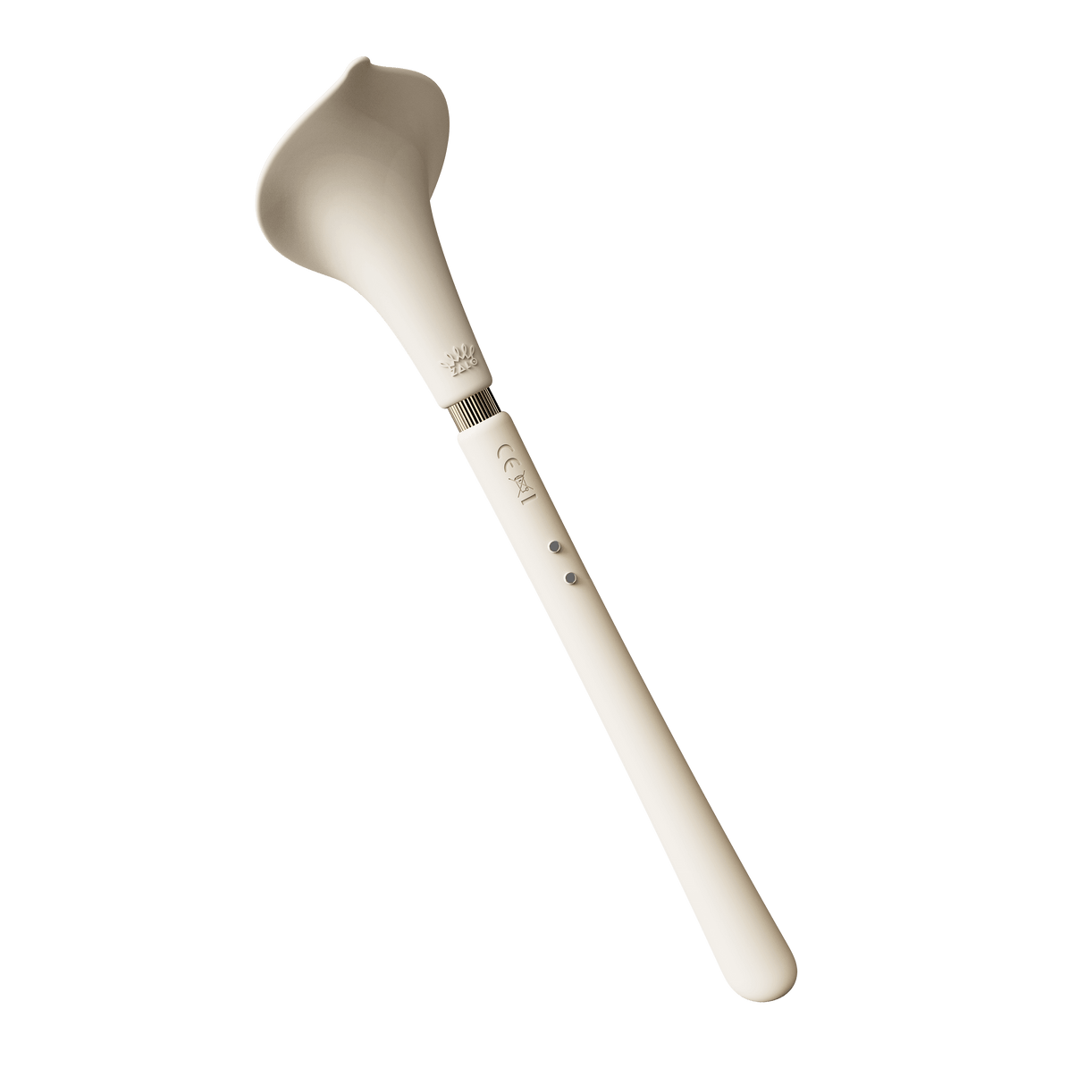 ZALO Calla Dual-Head Vibrating Wand in ivory white, designed for discreet and powerful personal massage.
