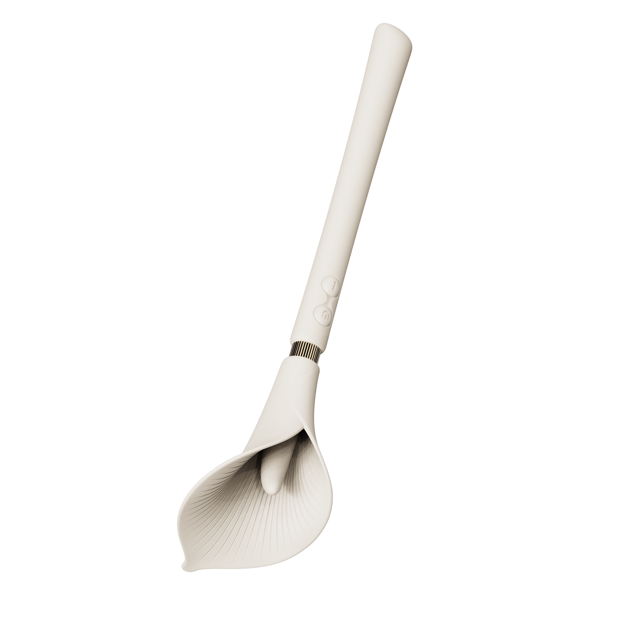 ZALO Calla Dual-Head Vibrating Wand in ivory white, designed for discreet personal massage with graceful Calla Lily inspiration.