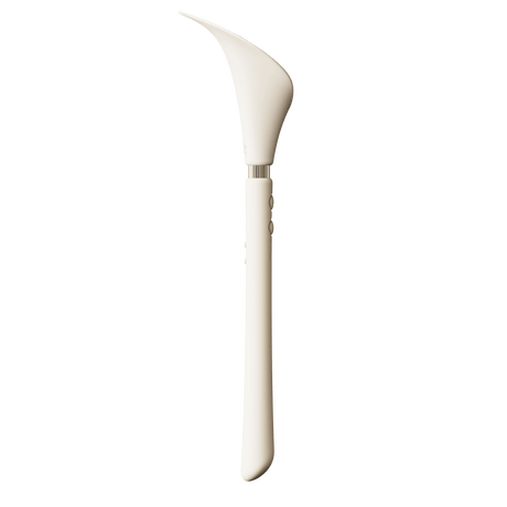 ZALO Calla Dual-Head Vibrating Wand in Ivory White, designed for discreet personal stimulation and relaxation.