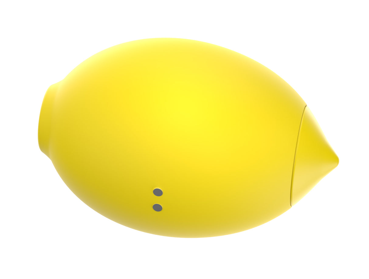 Lemonaire True Suction Massager Yellow, innovative lemon-shaped pleasure product for focused stimulation.