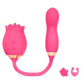 The Gg Rose Stem Thrusting Stimulator, a pink rose-inspired adult toy with powerful performance and elegant design.