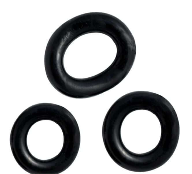 Lords Of The Ring Frodo Cock Ring Black set of three stretchy rings for enhanced support and intense orgasms.