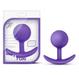 Blush Luxe Wearable Vibra Anal Plug Purple in packaging, showcasing its smooth design and comfortable fit.