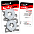 Oxballs Fit Grips 2-Pack Ergo-Fit Cockrings Clear packaging with two squishy rings prominently displayed.