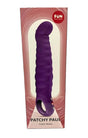 Fun Factory Patchy Paul G-Spot Vibrator Dark Violet in packaging showcasing its design.