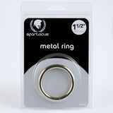 Spartacus Gear Metal C Ring in packaging, featuring 1 1/2 inch welded nickel design for enhanced pleasure.