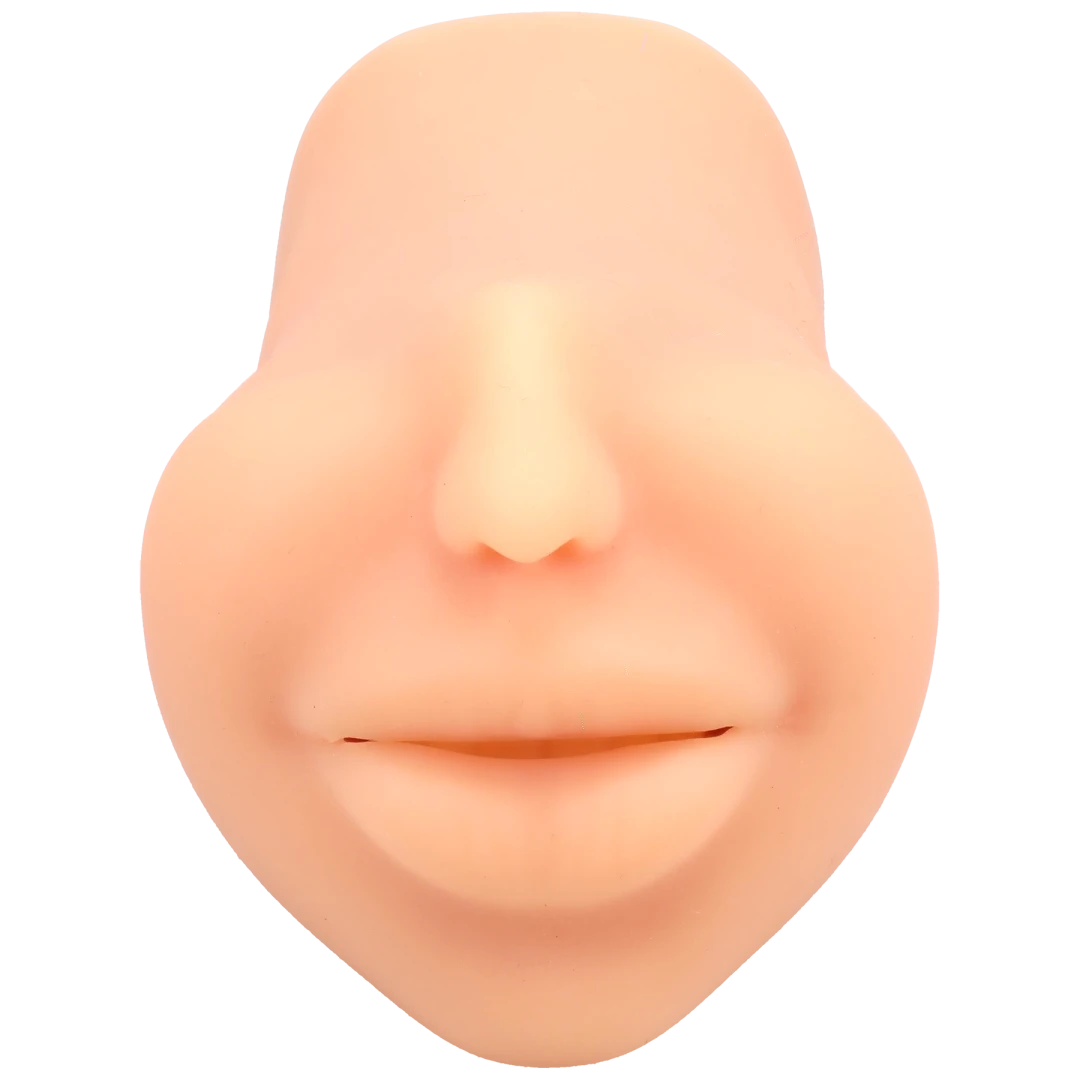 The Super Sucker Cum Guzzler Male Mouth Ultraskyn Masturbator with realistic lips and facial features.