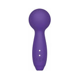 Me You Us Signature The Mini Wand Vibrator in purple color showcasing its ergonomic design.
