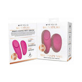 Me You Us Signature The Panty Vibe remote control panty vibrator packaging with controls and description.
