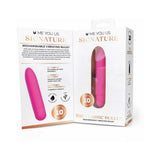 Me You Us Signature The Classic Bullet Vibrator Pink packaging displaying rechargable vibrating bullet features and specifications.