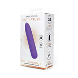 Me You Us Signature The Classic Bullet Vibrator Purple packaging showcasing its sleek design and features.