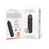 Me You Us Signature The Classic Bullet Vibrator Black packaging displaying features and specifications.