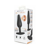 Me You Us Signature The Vibrating Plug Black packaging showcasing its features and adjustable vibration settings.
