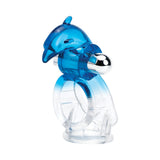 Wet Dreams Dizzy Dolphin Jelly Cock and Ball Sling Blue with dolphin-shaped vibrating bullet.