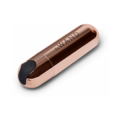 Le Wand Essentials Mini Rose Gold Bullet Vibrator in sleek design for targeted stimulation.