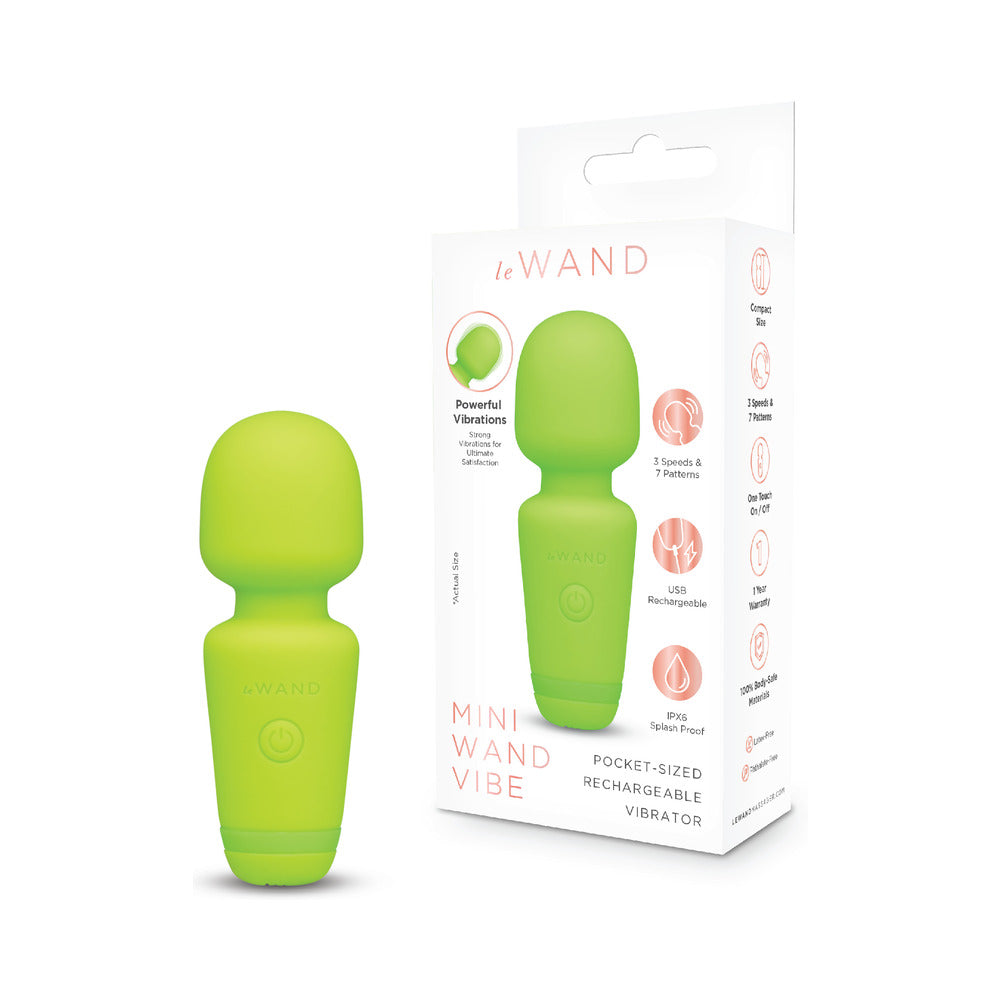 Le Wand Essentials Mini Wand Vibe Pocket-sized Vibrator with powerful vibrations in a compact size for travel.