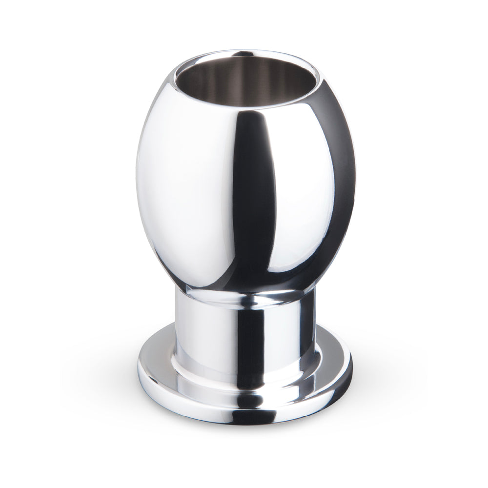 B-vibe Essentials 3 Inch Aluminum Hollow Tunnel Butt Plug with sleek design for anal play