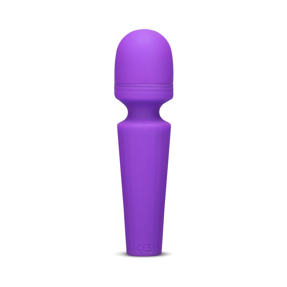 Together Glow On The Go Mini Wand Vibrator Purple, compact design ideal for travel and quick pleasure options.