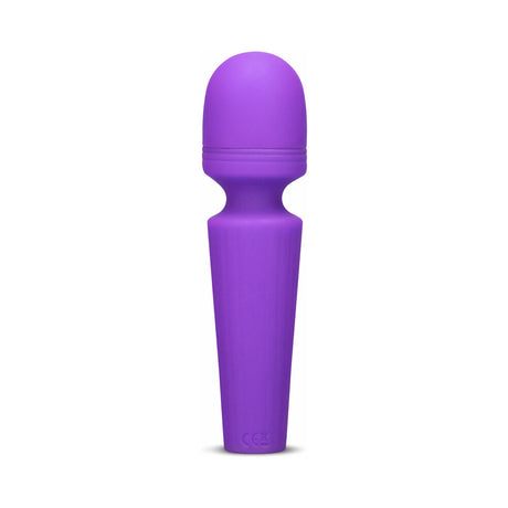 Together Glow On The Go Mini Wand Vibrator Purple, compact design ideal for travel and quick pleasure options.