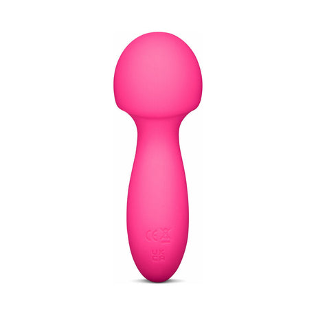 Together Spark On The Go Mini Wand Vibrator in vibrant pink, compact design for portable pleasure.