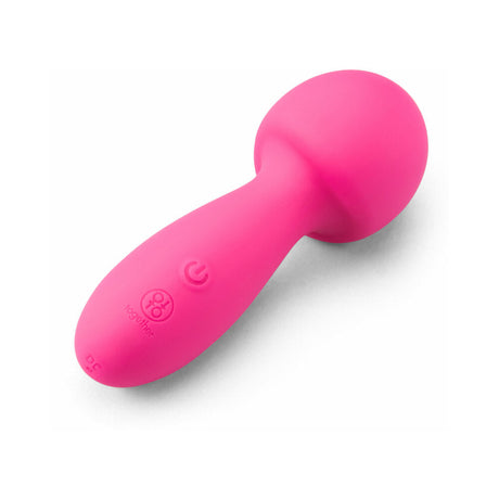 Together Spark On The Go Mini Wand Vibrator in vibrant pink color, compact design for portable pleasure.