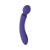 Evolved Shiver Silicone Rechargeable Vibrator Purple, dual-ended silicone toy for internal and external stimulation.