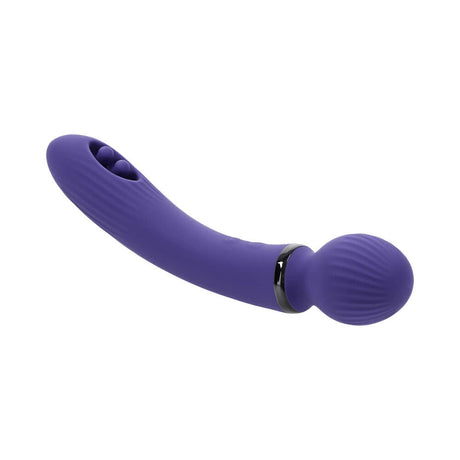 Evolved Shiver Silicone Rechargeable Vibrator Purple features dual-ended design for internal and external pleasure.